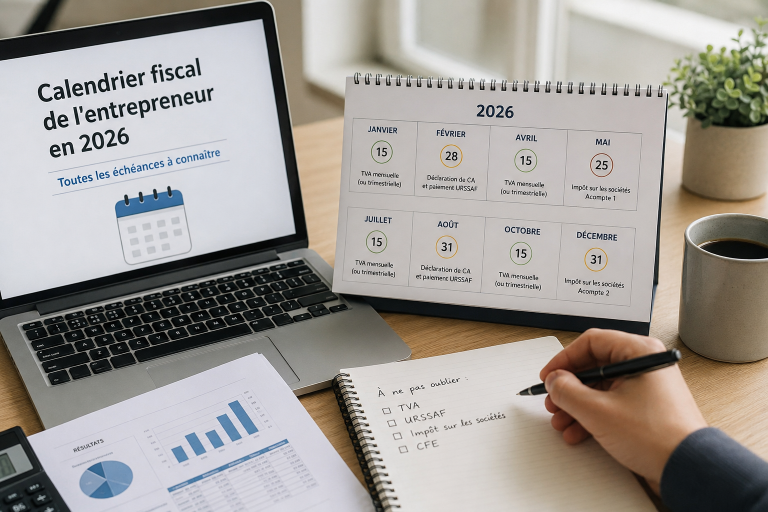 Calendrier fiscal de l'entrepreneur en 2026 : toutes les échéances à connaître